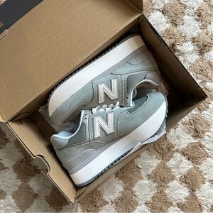 New Balance 574 Platform Green Grey Size 8